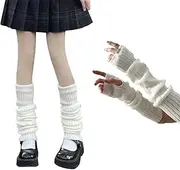 [HSAJS] Leg Warmers Arm Warmers Set Women's Leg Warmers Pulse Warmer Set Long Leg Warmers Long Fingerless Gloves Leg Arm Gauntlets Arm Hand Warmer Leg Warmer Leg Warmer