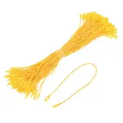 Cotton Hang Tag String Snap Lock Pins Yellow 7.8 Inch Pack of 100
