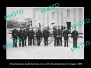OLD 8x6 HISTORIC PHOTO OF MOUNT GAMBIER SA THE FIRE BRIGADE CREW c1895
