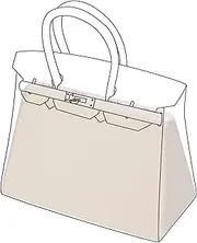 DGAZ Purse Pillow Shaper Insert,Luxury Handbag Tote Shapers, Memory Foam- Fits Birkin 20/25/30/35/40/45/50 Bag(Craie,BK35)