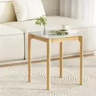 NNEDSZ Artiss Coffee Table Marble Effect Square