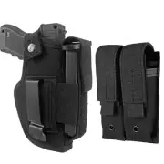 Concealed Carry Tactical Right Left Hand IWB OWB Gun Holster with Magazine Pouch