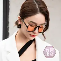 在飛比找蝦皮商城優惠-韓版復古半框 時尚茶色造型眼鏡 街拍素顏裝飾 台灣出貨 方型