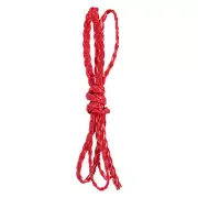 Flat Braided Leather Cord 5mm 1m Dark Red Craft Strip for Jewelry 3.3ft