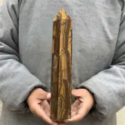 1280g Natural Tiger’s Eye Obelisk Quartz Crystal tower Point wand Healing