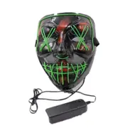 Led Mask for Halloween EL Light KTV Dance Party Scary Mask Fluorescent green