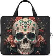 Laptop Case Sleeve Shockproof Computer Carrying Bag Amazing Skull And Bones Laptop Bag Tote Lightweight Notebook Case Cover Traveling Briefcase Handle Bags for Travel Business 17inch