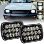 Pair 7x6" 5x7"inch Black Sealed LED Headlights Hi/Lo Beam for Mitsubishi Triton