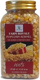 Farm Royale Popcorn Kernels/Dana ||Popcorn || 350 GM|| Pack of 1 ||100% Pure and Natural||Export Quality||Hand picked materrial