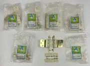 12 Amerock Hinge White Brass Provincial BP-7738-BW NOS Feather Leaf