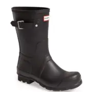 HUNTER Original Short Waterproof Rain Boot, Rubber Black, Size 13, NWT