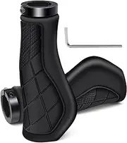 domoi Bicycle Grips Ergonomic Grips Non-Slip Rubber Handlebar Grips,Bicycle Handlebar Grips for 22.2mm E-Bike Black