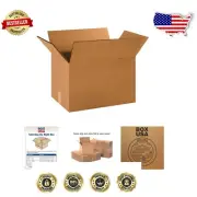 Extra Strong 15-Pack Cardboard Moving Boxes - 18"L x 12"W x 12"H Kraft Quality