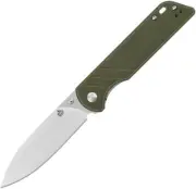 QSP Knife Parrot Linerlock D2 Blade OD Green G10 Handles V2 QS102B-2