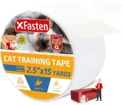 Xfasten Anti-Scratch Cat Training Tape, Clear, 2.5-Inches X 15 Yards (Single Rol