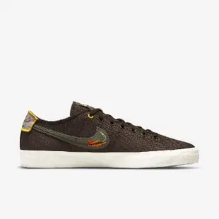 【NIKE 耐吉】聯名滑板鞋 SB Blazer Court DVDL 男鞋 咖啡 綠 帆布 選手 運動鞋(CZ5605-200)