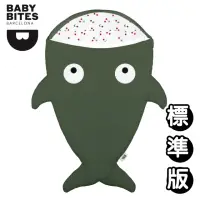 在飛比找momo購物網優惠-【BabyBites 鯊魚咬一口】純棉嬰幼兒睡袋-標準綠卡其