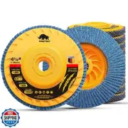 PRETEC Flap Discs 4 1/2 for Angle Grinder no Tools Installation 120 Grit, 4.5
