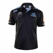 Cronulla Sharks NRL 2020 Players Dynasty Black Media Polo Shirt Size S-5XL!