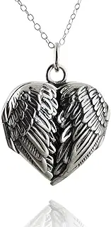 [FashionJunkie4Life] Sterling Silver Locket Necklaces for Women, 18" Cable Chain