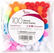 CousinDIY Pom-Poms 10mm 100/Pkg-Multi 5A002F8Q-793