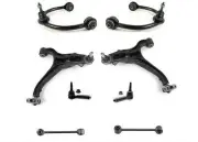 Fits 05-10 Grand Cherokee Commander (4) Control Arms Tie Rods Sway Bar