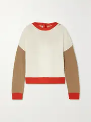 [Marni] Marni - Open-back Color-block Cashmere Sweater - Ivory - IT44 IT 44 Ivory