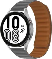 20mm Silicone Bands Compatible for Samsung Galaxy Watch 4 44mm 40mm/Galaxy Watch 4 Classic 42mm 46mm/Galaxy Watch 3 41mm/Active/Active 2/Galaxy Watch 42mm/S2 Magnetic Silicone Sport Strap