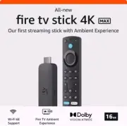 Amazon Fire TV Stick 4K MAX Ultra HD HDR Streaming Media Player Wi-Fi 6E