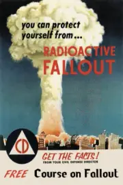 Radioactive Fallout Atom Bomb Civil Defense USA Vintage Poster Repro FREE S/H