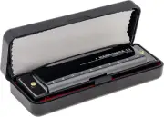 Blues Harmonica Harp Mouth Organ, 10 Holes C Button Harmonica for Beginners Frie