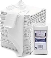 VALENGO New Lint Free Cotton Cloth, Soft Tshirt Rags, Lint Free for Staining Wood, Cast Iron, Cleaning, Dusting, Polishing, Painting Art - Pack of 7 (17”x17”)