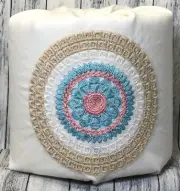 Round Motif Pattern Embroidered Decorative Toilet Paper Wrap - Bathroom Decor