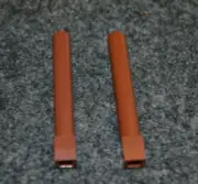 (2) 1x1x6 Reddish Brown Round Column / Tall Brick Bricks ~ New Lego Parts ~