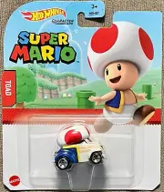 Hot Wheels 2022 Character Cars Super Mario Series TOAD #HJJ17 1:64 Scale