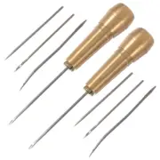2 Sets Shoe Repair Awl Sewing Prickers Tool Kit Stitching Repairer