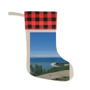 Red Plaid Christmas Stocking, Rustic Holiday Decor, Personalized Gift, [...]
