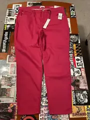 Nicole Miller Jeans Women's Pink Soho High Rise Ankle Skinny Size 16 Pants NWT