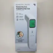 Sharper Image High Precision Touchless Thermometer - White - Digital Display NEW