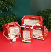 6 Hole Christmas Candy Cookie Box Party Gift Box Bakery Cupcake Muffin Cake Box