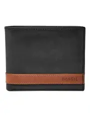 [Fossil] QUINN BIFOLD WITH FLIP ID BLACK