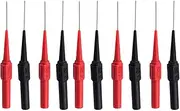 10PCS 0.7mm Test Probe Pins, Non-Destructive Insulation Wire Piercing Needle, Stainless Steel Back Probe Pins, Tip Multimeter Probes for Banana Socket Plug, Car Tester (Black&Red)