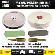 150mm All Metal Buffing Polishing Kit for Bench Grinder Buffs/Compounds/Spindles