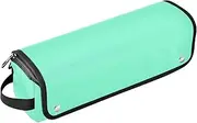 [sanluoli] 2-in-1 Curling Iron Travel Case and Heat Resistant Mat with Zipper Removable Hair Styling Accessories Organizer Aqua Marine Solid Color Pure Plain Travel Essentials for Women