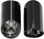 Stainless Steel Exhaust tip Cover Compatible For BMW 4 Series G22 G26 420i 430i 3 Series G20 G21 320i 330i Exhaust System Cover(Black)