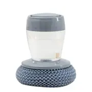 3Psc Kitchen Soap Dispensing Palm Brush Easy Use Scrubber Wash Clean Tool Holder Soap Dispenser Brush Kitchen Cleaning Tool