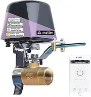 UseeLink Matter Water Valve,Smart Water Valve Shutoff,Motorized Smart Valve,Automatic Ball Valve Watering Timer, Sprinkler Controller, Works with Apple Home, Alexa, Google, Matter Hub required