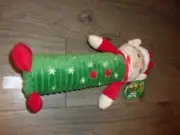 Elf water bottle inside plush dog toy-new