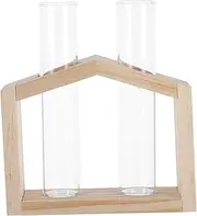 ifundom Small Clear Glass Hydroponic Vase Minimalist Tabletop Propagation Planter for Flowers Cute Decorative Flower Holder for Home Office and Living Decor
