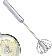 Stainless Steel Semi Automatic Whisk - Stainless Steel Whisk, Handheld Egg Beater | Durable Semi Automatic Whisk Milk Batters, Self Propelled Hand Mixer Baking Cooking, Tool for Baking Cooking Mixing